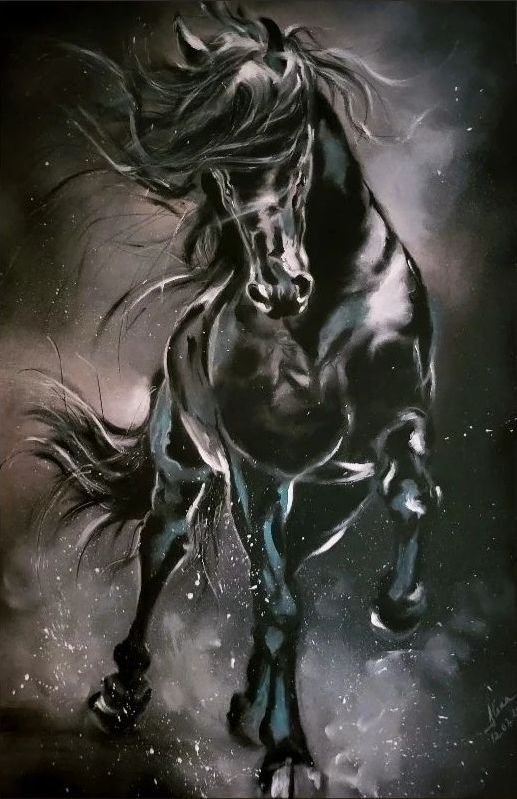ArteDiAlina.com painting: Ride in the Night